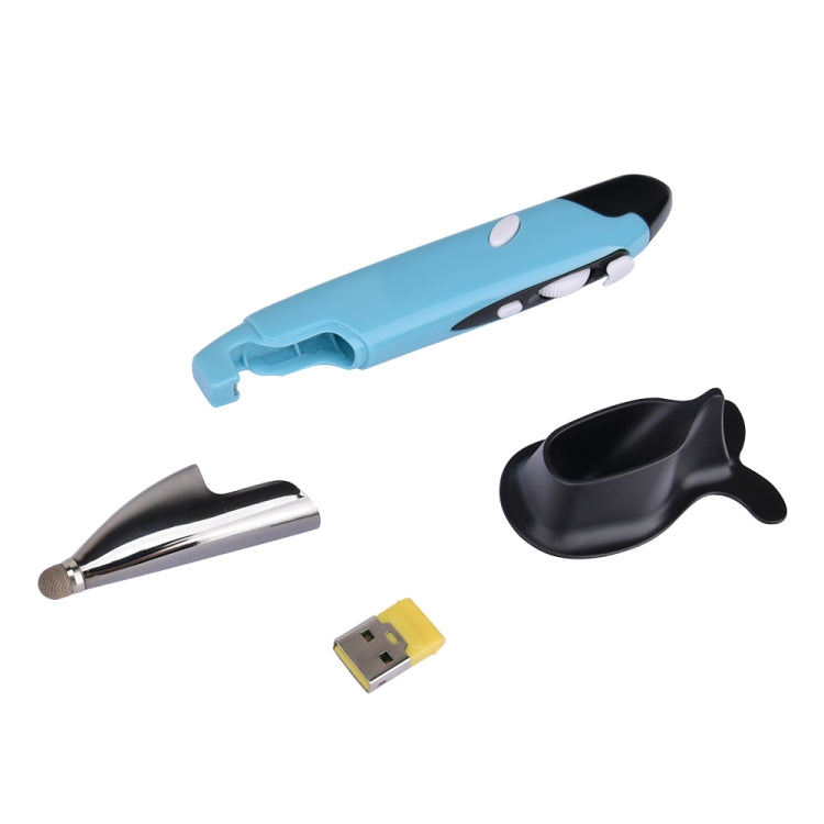 PR-06 4-keys Smart Wireless Optical Mouse with Stylus Pen Function (Blue)