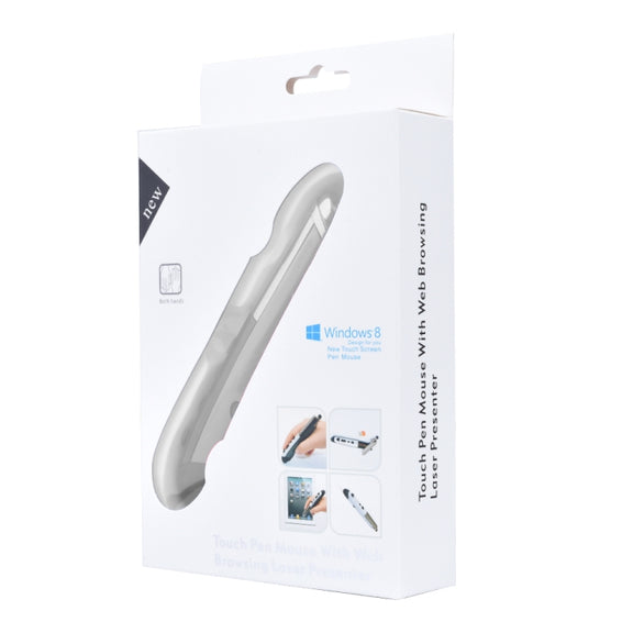 PR-08 6-keys Smart Wireless Optical Mouse with Stylus Pen & Laser Function (Grey)