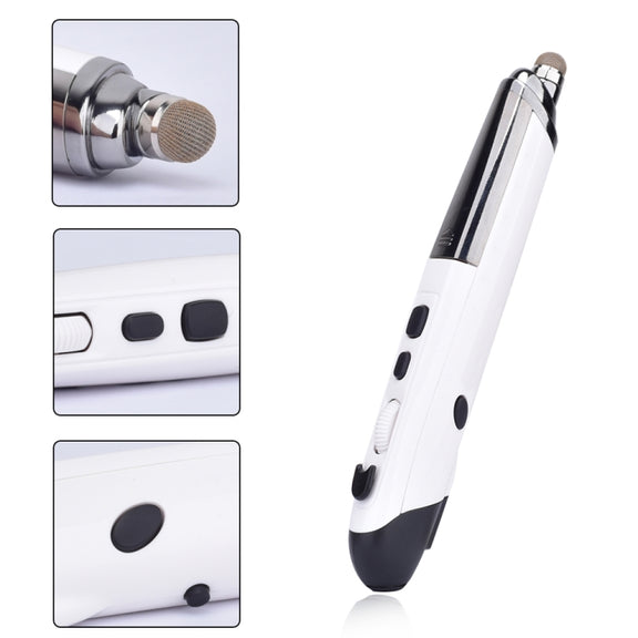 PR-08 6-keys Smart Wireless Optical Mouse with Stylus Pen & Laser Function (White)