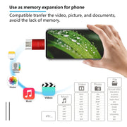 Richwell 3 in 1 32G Type-C + 8 Pin + USB 3.0 Metal Double Cover Push-pull Flash Disk with OTG Function(Red)