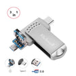 Richwell 3 in 1 64G Type-C + Micro USB + USB 3.0 Metal Flash Disk with OTG Function(Silver) - U Disk & Card Reader by Richwell | Online Shopping South Africa | PMC TechLife | Buy Now Pay Later Mobicred