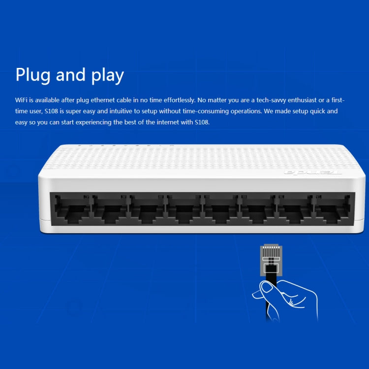 Tenda S108 8 Ports 10 / 100Mbps Fast Ethernet Network Switch LAN HUB