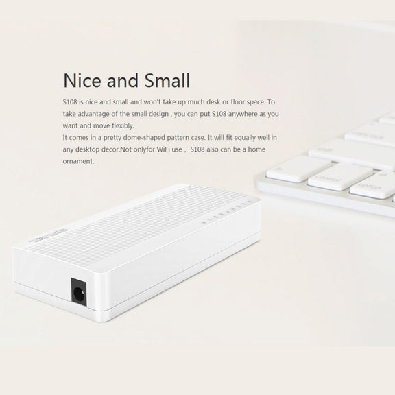 Tenda S108 8 Ports 10 / 100Mbps Fast Ethernet Network Switch LAN HUB