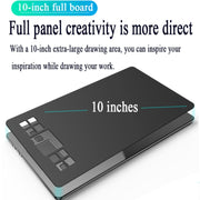 VEIKK A50 10x6 inch 5080 LPI Smart Touch Electronic Graphic Tablet, with Type-c Interface