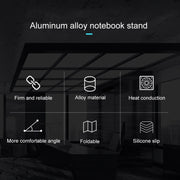 COOLCOLD U2S Portable Foldable Hollow Double Triangle Height Adjustable Aluminum Alloy Bracket for Laptop