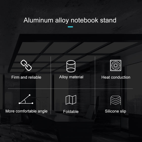 COOLCOLD U2S Portable Foldable Hollow Double Triangle Height Adjustable Aluminum Alloy Bracket for Laptop