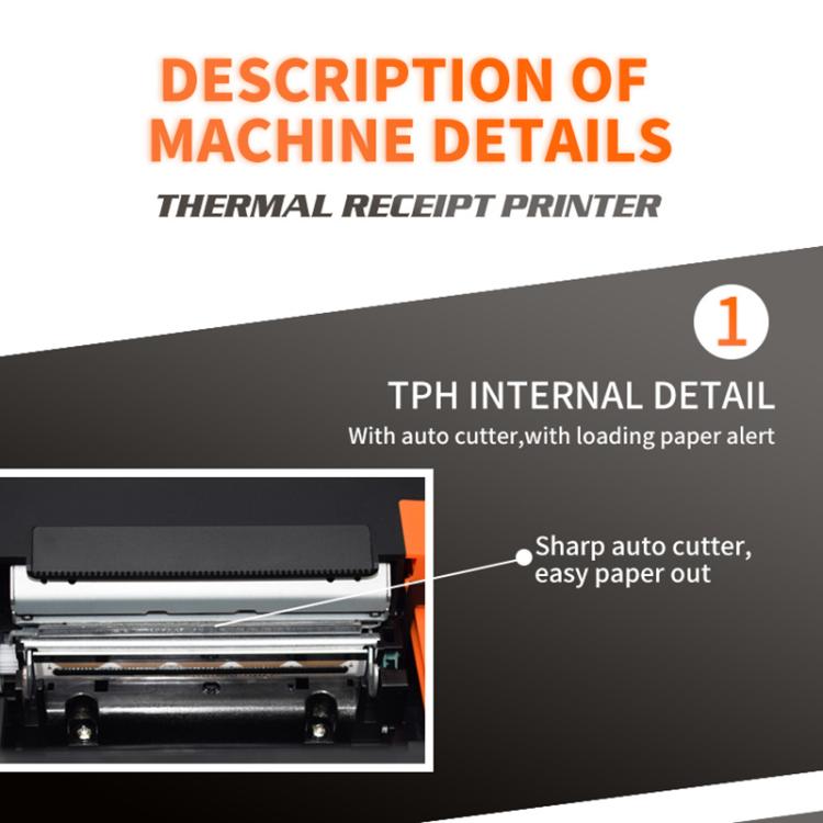 ZJ-8360 II USB and LAN Interface Auto-cutter 80mm Thermal Receipt Printer(US Plug)