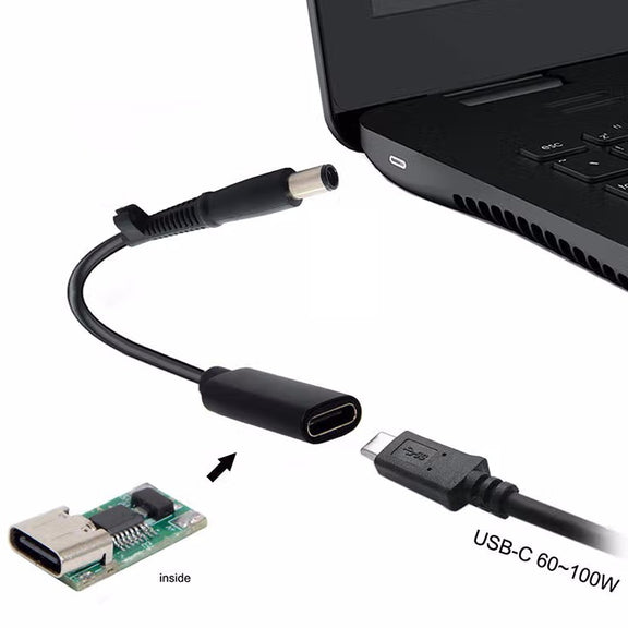 DP USB-C / Type-C to 7.4 x 0.6mm Power Adapter Charger Cable for HP