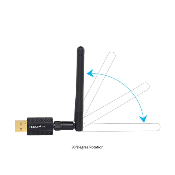 EDUP EP-AC1661 2 in 1 Bluetooth 4.2 + Dual Band 11AC 600Mbps High Speed Wireless USB Adapter WiFi Receiver