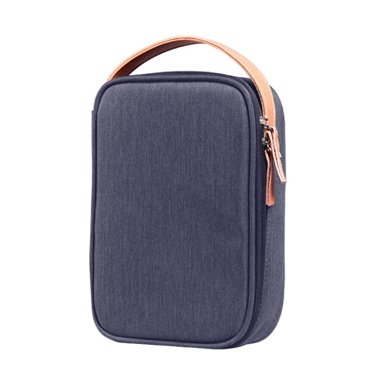 Multi-function Headphone Charger Data Cable Storage Bag, Ultra Fiber Portable Power Pack, Size: L, 16.5x6x23.5cm(Blue)