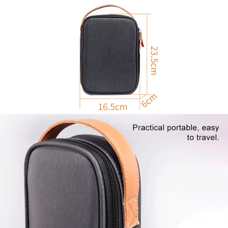 Multi-function Headphone Charger Data Cable Storage Bag, Ultra Fiber Portable Power Pack, Size: L, 16.5x6x23.5cm(Blue)