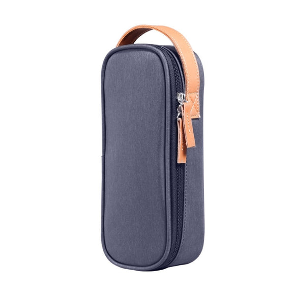 Multi-function Headphone Charger Data Cable Storage Bag, Ultra Fiber Portable Power Pack, Size: M, 16.5x6x23.5cm (Blue)