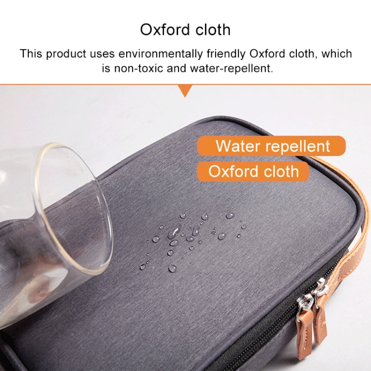 Multi-function Headphone Charger Data Cable Storage Bag, Ultra Fiber Portable Power Pack, Size: M, 16.5x6x23.5cm (Blue)
