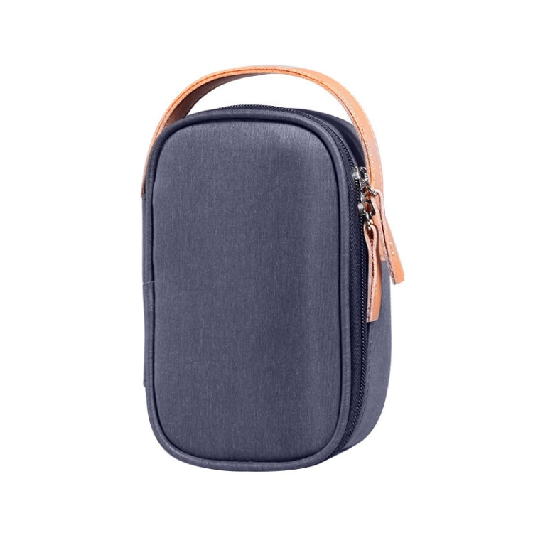 Multi-function Headphone Charger Data Cable Storage Bag, Ultra Fiber Portable Power Pack, Size: S, 11x5.5x18cm(Blue)