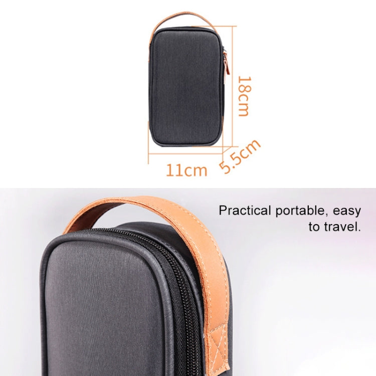 Multi-function Headphone Charger Data Cable Storage Bag, Ultra Fiber Portable Power Pack, Size: S, 11x5.5x18cm(Blue)