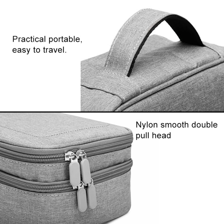 Multi-function Headphone Charger Data Cable Storage Bag, Single Layer Storage Bag, Size: 23x16x7cm(Grey)