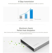 ORICO 2518S3 USB3.0 External Hard Disk Box Storage Case for 7mm & 9.5mm 2.5 inch SATA HDD / SSD (Silver)