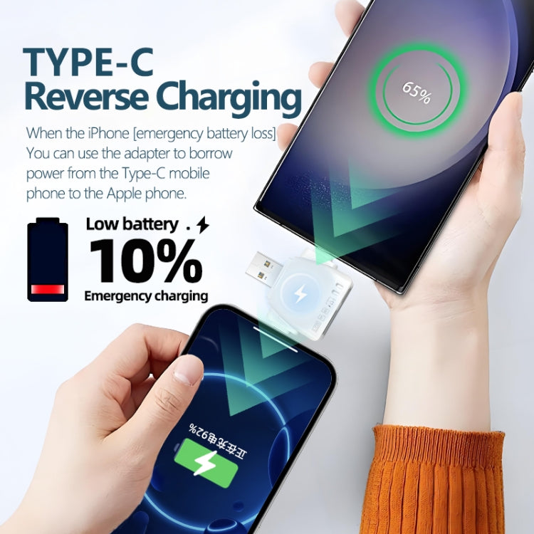 7 in 1 Card Reader USB + Type-C + 8 Pin + TF Card + SD Card + Earphone Adapter (White)
