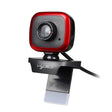 HXSJ A849 480P Adjustable 360 Degree HD Video Webcam PC Camera with Microphone(Black Red) - HD Camera by HXSJ | Online Shopping South Africa | PMC TechLife | Buy Now Pay Later Mobicred