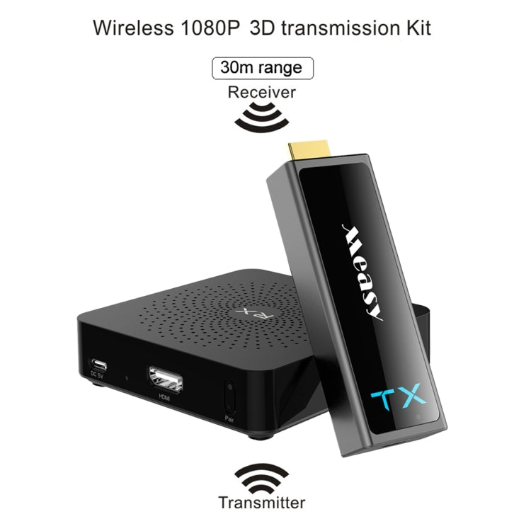 Measy W2H Mini2 60GHz Full HD 1080P Wireless 3D Transmission Kit, Transmission Distance: 30m, EU Plug
