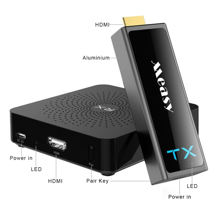 Measy W2H Mini2 60GHz Full HD 1080P Wireless 3D Transmission Kit, Transmission Distance: 30m, EU Plug