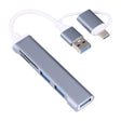 A-807 5 in 1 USB 3.0 and Type-C / USB-C to USB 3.0 HUB Adapter Card Reader - Card Reader by PMC TechLife | Online Shopping South Africa | PMC TechLife | Buy Now Pay Later Mobicred