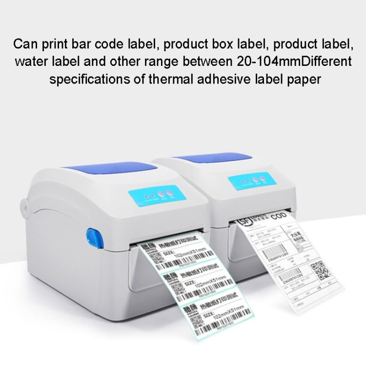 GPRINTER GP1324D Bluetooth USB Port Thermal Automatic Calibration Barcode Printer, Max Supported Thermal Paper Size: 104 x 2286mm