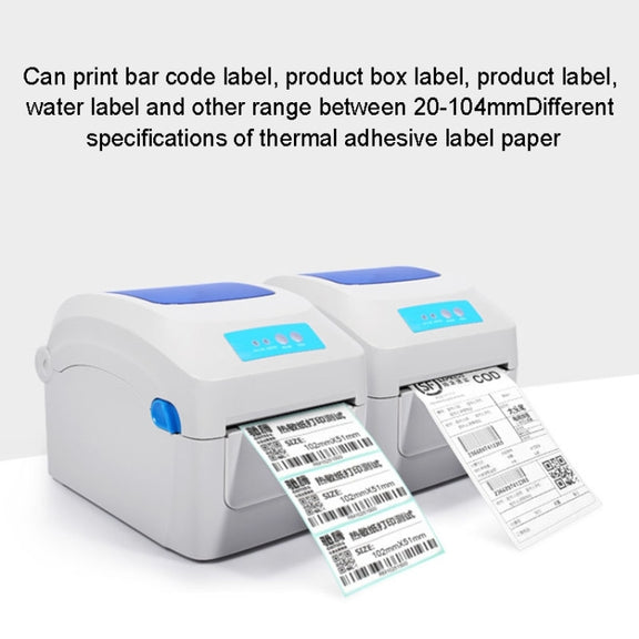 GPRINTER GP1324D Bluetooth USB Port Thermal Automatic Calibration Barcode Printer, Max Supported Thermal Paper Size: 104 x 2286mm