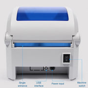GPRINTER GP1324D Bluetooth USB Port Thermal Automatic Calibration Barcode Printer, Max Supported Thermal Paper Size: 104 x 2286mm