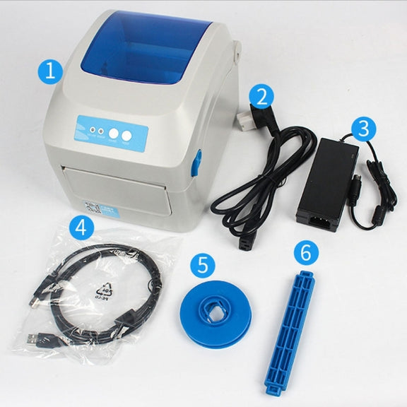 GPRINTER GP1324D Bluetooth USB Port Thermal Automatic Calibration Barcode Printer, Max Supported Thermal Paper Size: 104 x 2286mm