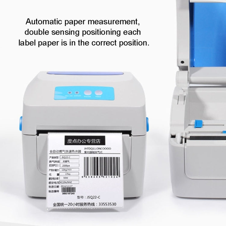 GPRINTER GP1324D Bluetooth USB Port Thermal Automatic Calibration Barcode Printer, Max Supported Thermal Paper Size: 104 x 2286mm