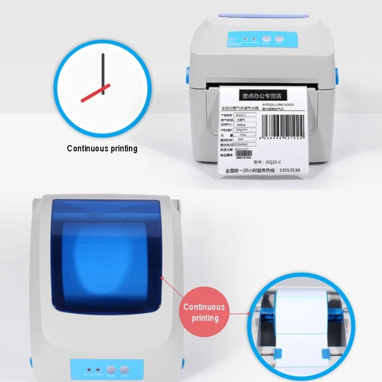 GPRINTER GP1324D Bluetooth USB Port Thermal Automatic Calibration Barcode Printer, Max Supported Thermal Paper Size: 104 x 2286mm