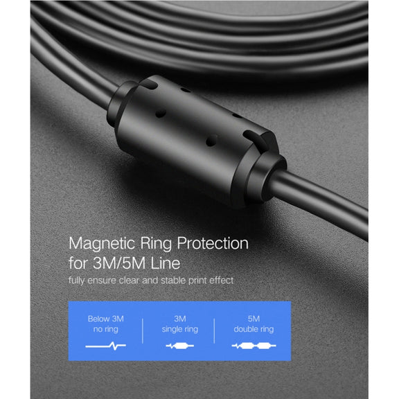 UGREEN USB 2.0 Gold-plated Printer Cable Data Cable, For Canon, Epson, HP, Cable Length: 1.5m