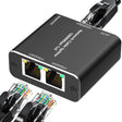 KC-E102 1000M LAN 1 to 2 RJ45 Splitter Adapter Ethernet Network Female Connector - Network Hubs by PMC TechLife | Online Shopping South Africa | PMC TechLife | Buy Now Pay Later Mobicred