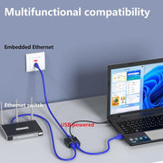 KC-E102 1000M LAN 1 to 2 RJ45 Splitter Adapter Ethernet Network Female Connector