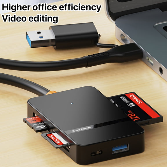 ADS-316 8 in 1 Type-C+USB Multi-function Card Reader