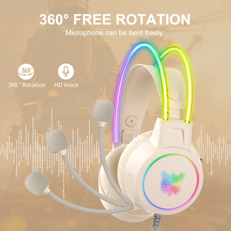 ONIKUMA X15 Pro Symphony Wired Gaming Headphone with Microphone(Beige)