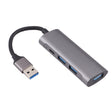 U-811 4 in 1 USB 3.0 to 3 USB 3.0 + USB-C / Type-C Ports HUB Docking Station - USB 3.0 HUB by PMC TechLife | Online Shopping South Africa | PMC TechLife | Buy Now Pay Later Mobicred
