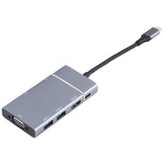 7 In 1 Dual USB 3.0 + TF/SD + HDMI/VGA + 3.5mm Jack + Type-C / USB-C Multi-function USB-C Dock Station