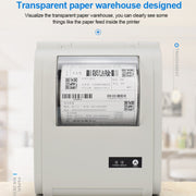 POS-9210 110mm USB POS Receipt Thermal Printer Express Delivery Barcode Label Printer, US Plug(White)