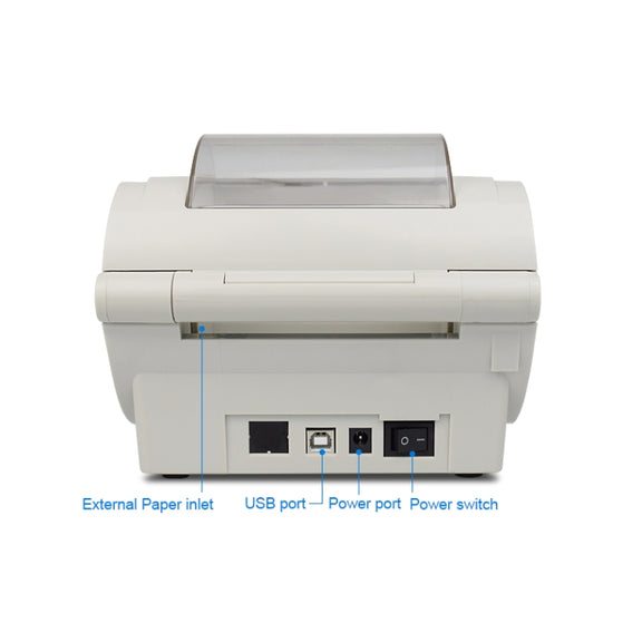 POS-9210 110mm USB POS Receipt Thermal Printer Express Delivery Barcode Label Printer, US Plug(White)