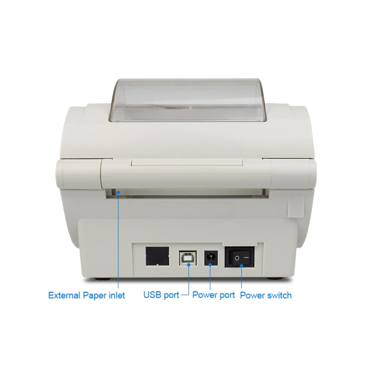 POS-9210 110mm USB +  Bluetooth POS Receipt Thermal Printer Express Delivery Barcode Label Printer, UK Plug(White)