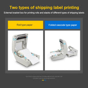 POS-9210 110mm USB +  Bluetooth POS Receipt Thermal Printer Express Delivery Barcode Label Printer, US Plug(White)