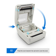 POS-9210 110mm USB +  Bluetooth POS Receipt Thermal Printer Express Delivery Barcode Label Printer, US Plug(White)