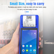 POS-6000 4G Version 1GB+8GB 58mm PDA Handheld 5.5 inch QR Code Android Smart POS Teminal Scanner Printer, EU Plug