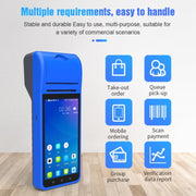 POS-6000 4G Version 1GB+8GB 58mm PDA Handheld 5.5 inch QR Code Android Smart POS Teminal Scanner Printer, UK Plug