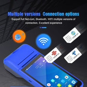 POS-6000 4G Version 1GB+8GB 58mm PDA Handheld 5.5 inch QR Code Android Smart POS Teminal Scanner Printer, US Plug