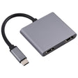2 in 1 USB-C / Type-C to 2 x HDTV Ports HUB Adapter - USB HUB by PMC TechLife | Online Shopping South Africa | PMC TechLife | Buy Now Pay Later Mobicred