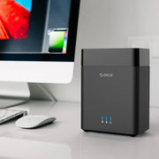 ORICO DS200U3 3.5 inch 2 Bay Magnetic-type USB 3.0 Hard Drive Enclosure with Blue LED Indicator(Black)