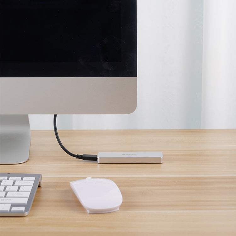 ORICO PCM2-C3 M.2 M-Key to USB 3.1 Gen2 USB-C / Type-C Push-top Solid State Drive Enclosure, The Maximum Support Capacity: 2TB(Silver)